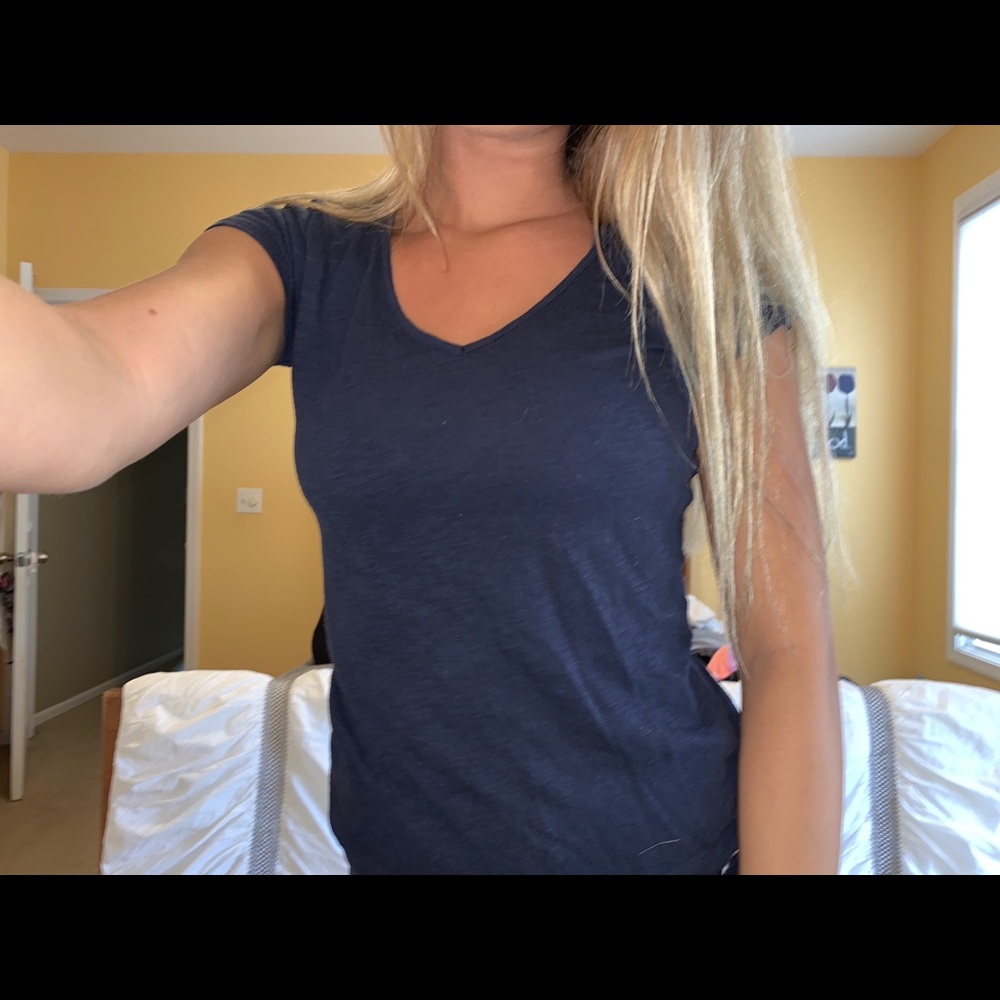 Navy Blue V-Neck T-shirt